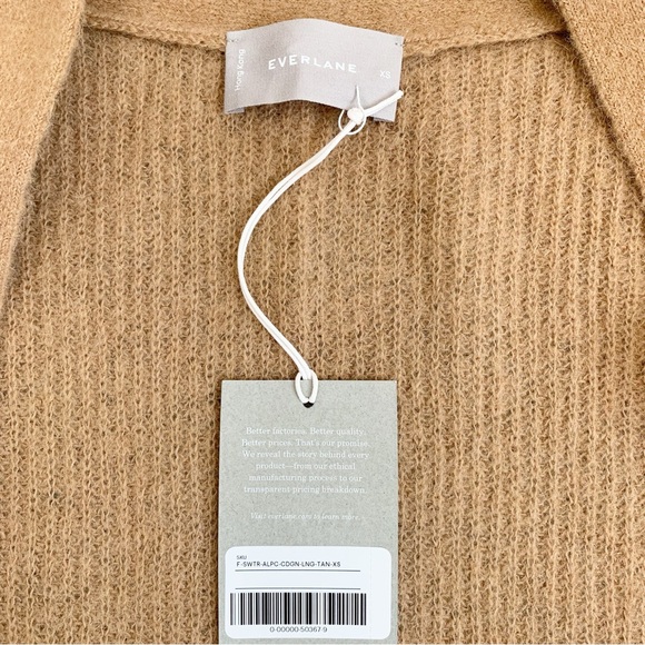 Everlane Oversized Alpaca Pocket Cardigan Size Extra Small - Picture 8 of 11